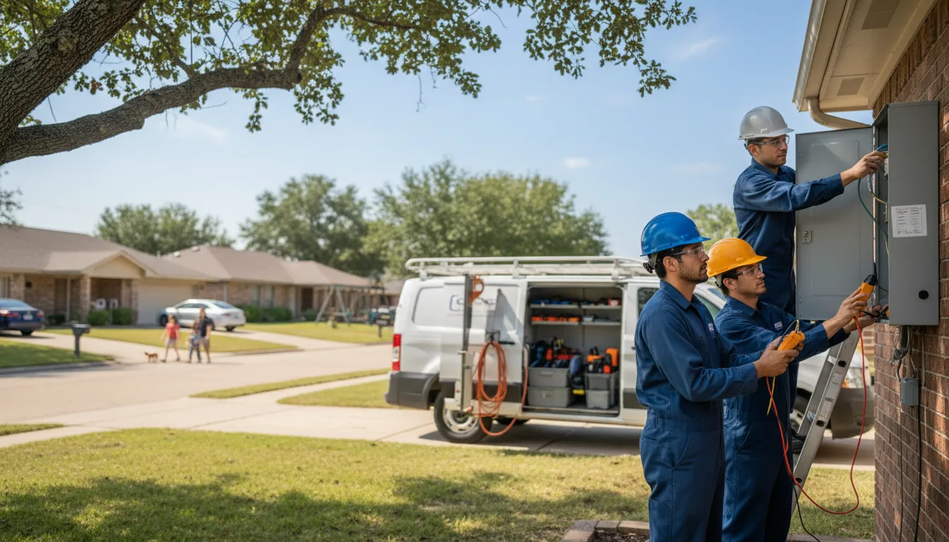Certified electrician providing emergency electrical services in Brownsboro, TX